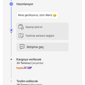 Hepsiburada Carrefour SA Sipariş Halen Kargolanmadı