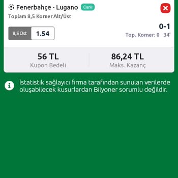 Bilyoner İstatistikler Yanlış Doğru Yazılmamış