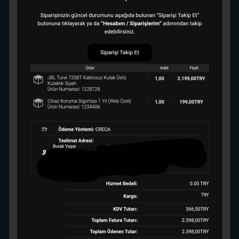 JBL Tune 720BT Sol Taraftan Ses Gelmiyor