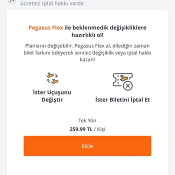 Pegasus Mobil Uygulamada Eksik Bilgilendirme