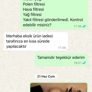 Sanal Yağ Market Eksik Ürün Ve İade Yapmama