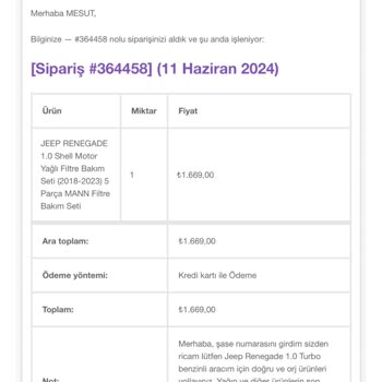 Sanal Yağ Market Eksik Ürün Ve İade Yapmama