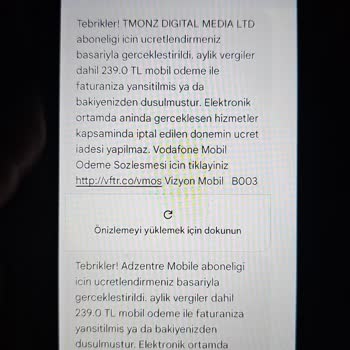 Vodafone Pay Ücretli Abonelik