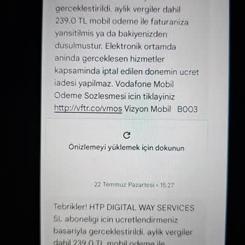 Vodafone Pay Ücretli Abonelik