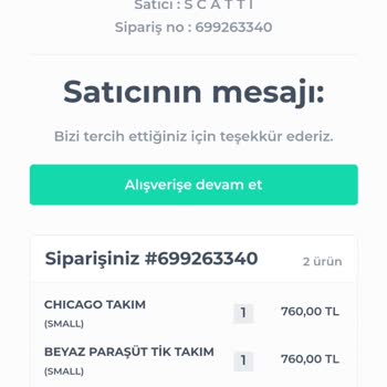 Scatti Ürün Sipariş Şikayeti