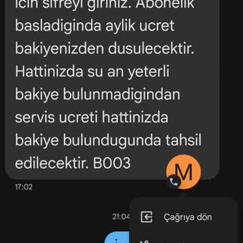 Vodafone 1240 Dan Gelen Benim İznim Olmadan Abonelik