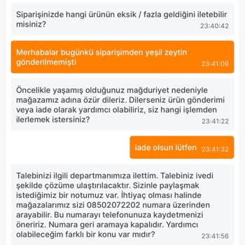 Migros Sanal Market Eksik Ürünün Parasını İade Etmiyor