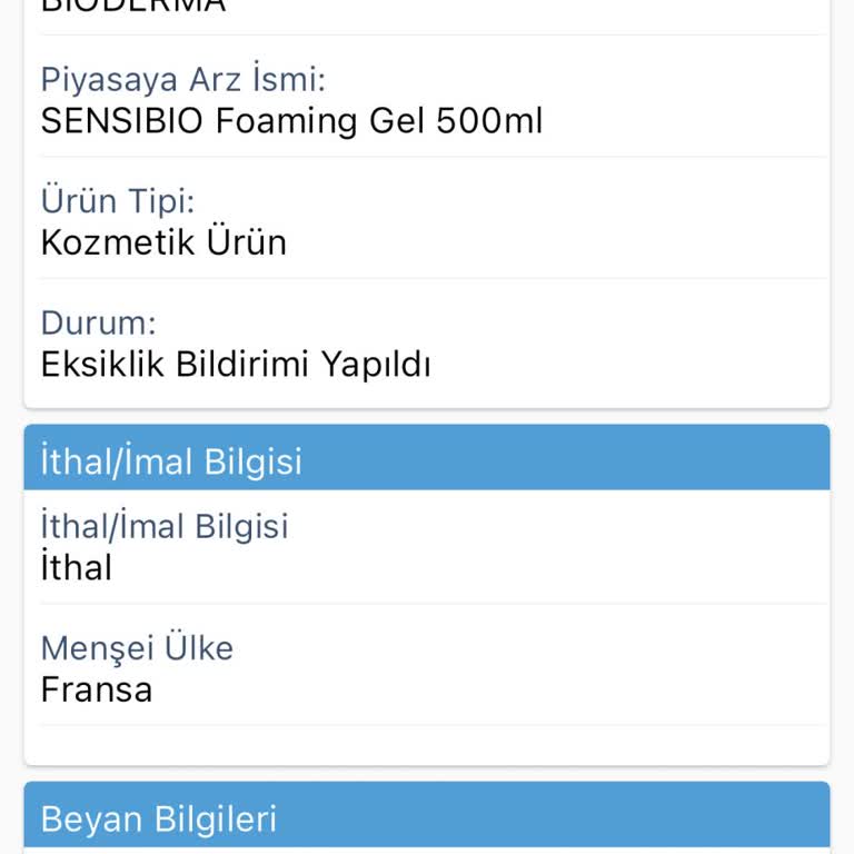 Bioderma Üst Kaydı Yok