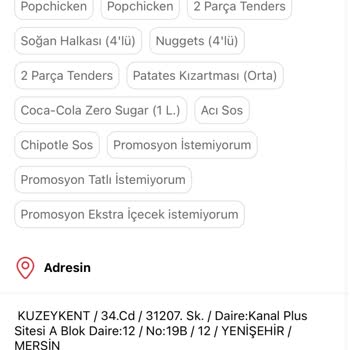 Mersin Sayapark Popeyes Müşteriye Saygı Göstermiyor