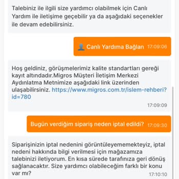 Migros Sanal Market Teslimat Yapmıyor