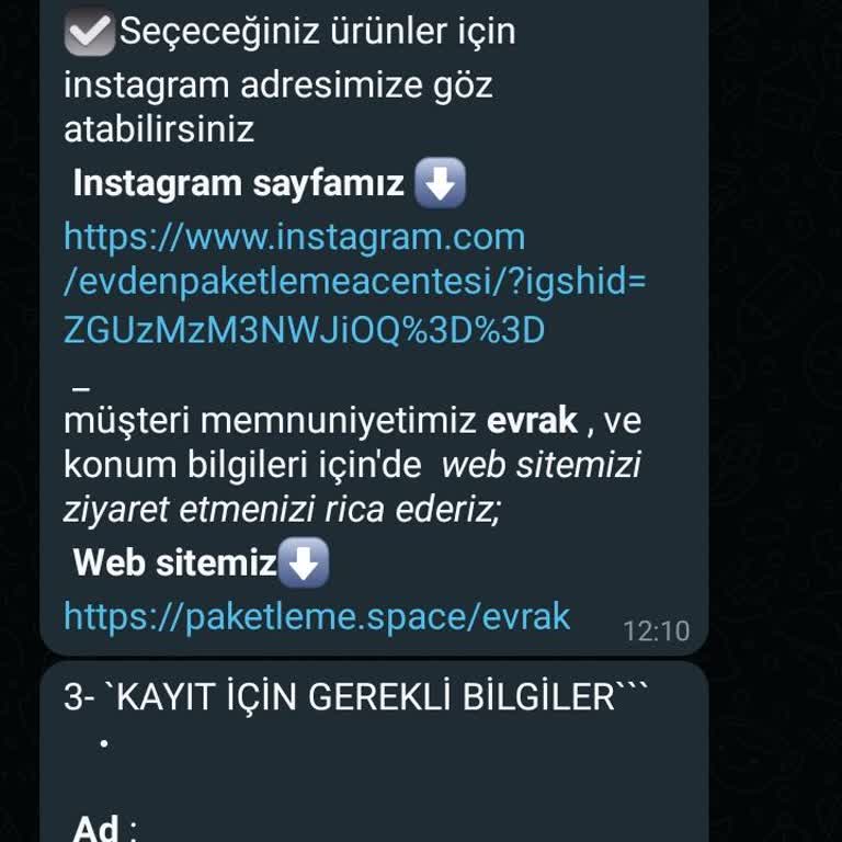Paketlemeacentesi (Instagram) Melek Ç... U Paketleme İşi