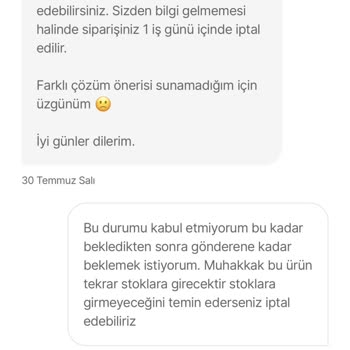 Hepsiburada Göndermediği Ürün İçin Tehdit Eder Gibi Cevap Yazıyor
