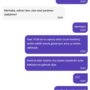 Getir Ve Müşteri Hizmetlerinin Boşvermişliği Hk.