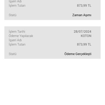 Koton Garanti Pay Sorunu