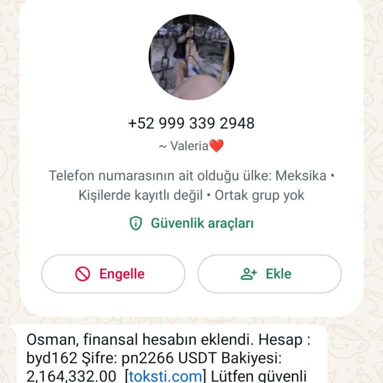 WhatsApp Üzerinden Gelen Mesaj