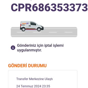 Hepsijet Sipariş Teslim Edilmeden Geri İade Edildi