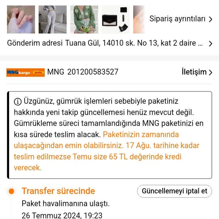 Temu Gümrük Süreci Bitmiyor