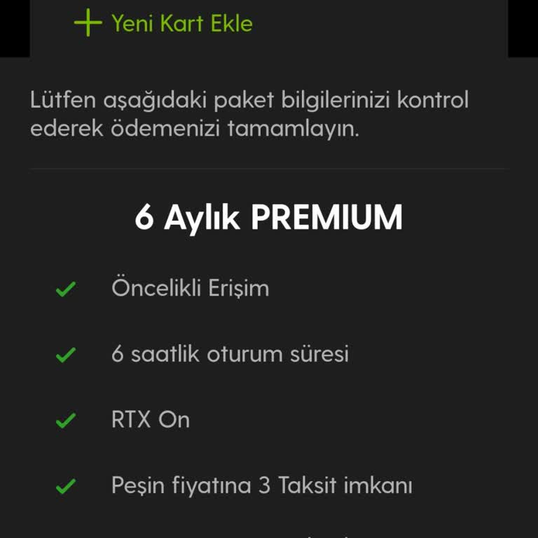 GeForce NOW powered by GAME+ Taksit İmkanından Faydalanamıyorum.