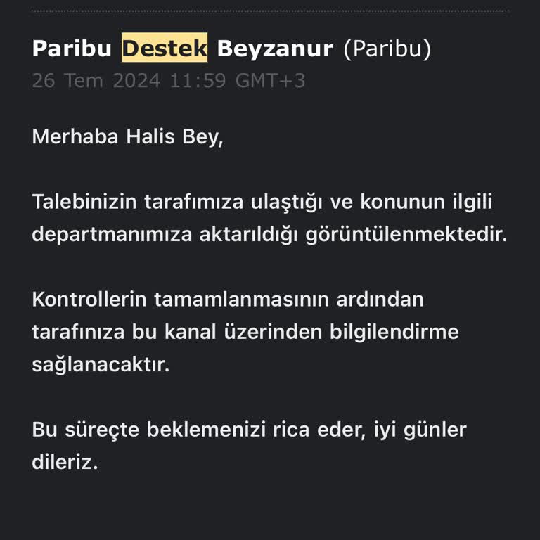 Paribu Listelenmeyen Coin Transferi