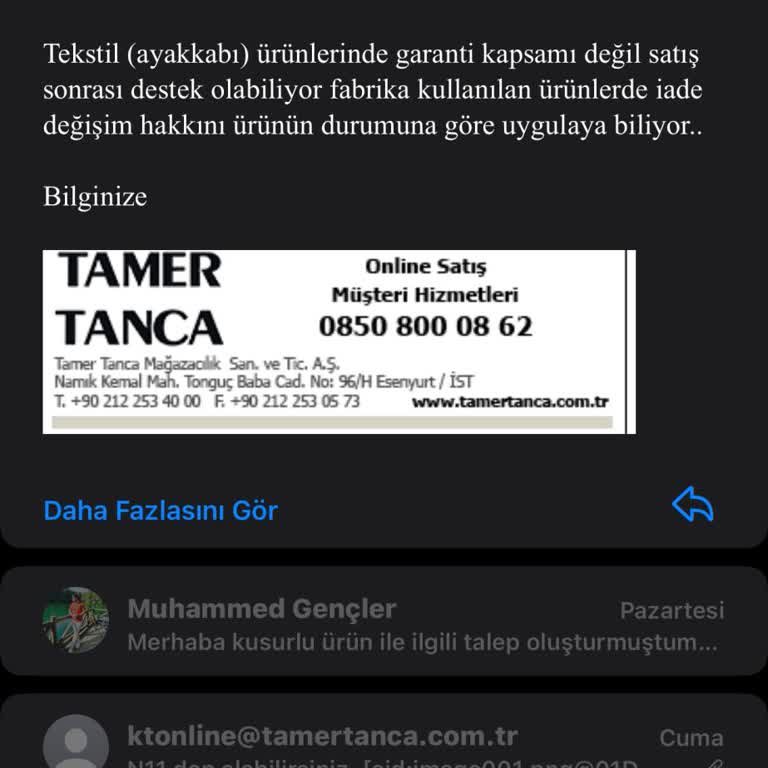 Tamer Tanca Önce Garantisi Var Deyip Ürünü Gönderdikten Sonra Garanti Yok Demeleri