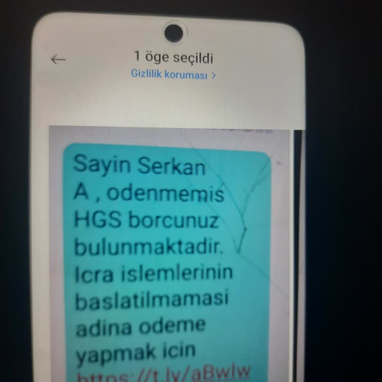 Yanıltıcı Ve Sahte HGS Mesajı
