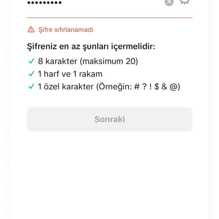 Yeni Telefonumda TikTok Hesabıma Giremiyorum Şifre Sıfırlama Hatası