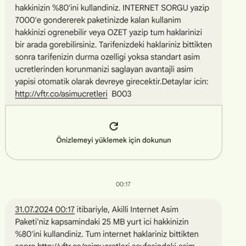 Vodafone Aşım Paketi Haksızlığı