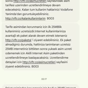 Vodafone Aşım Paketi Haksızlığı