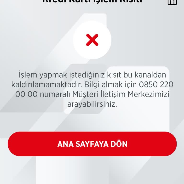 Ziraat Bankası İşlem Kısıtlaması Kartımdan Kaldırılamıyor