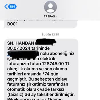TREPAŞ Kapaklı Tekirdağ Kullanılmayan Aboneliğe 128bin Türk Lirası Brç