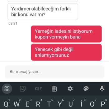 Yemeksepeti Yemek Siparişi İlgisiz Temsilci