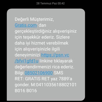 Gratis Online Sipariş Sorunu