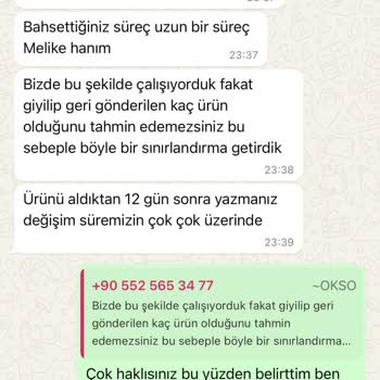 Okso İsimli Butik Tarafından Engellendim