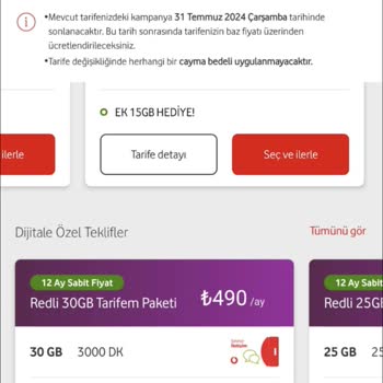 Vodafone Tarifemin Son Günü