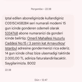 Millenicom Modem İadesi Kargo Gönderim Ücreti