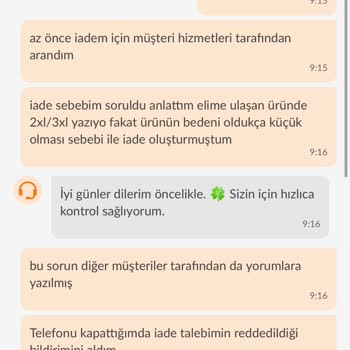 Trendyol İade İşlemi Reddedilmesi