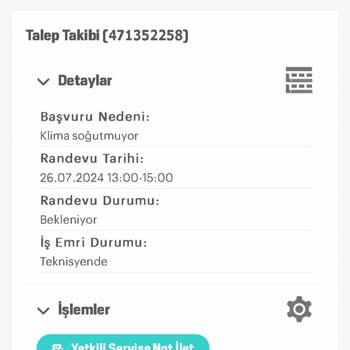 Arçelik Servis Talep Şikayeti
