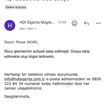 Hdi Sigorta Personel Hatasını Müşterisinin Sırtına Yüklüyor