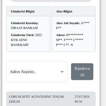 Kuryenet Ziraat Kartımı Getirmiyor