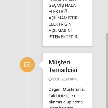 YEPAŞ Elektriği Açmama Sorunu
