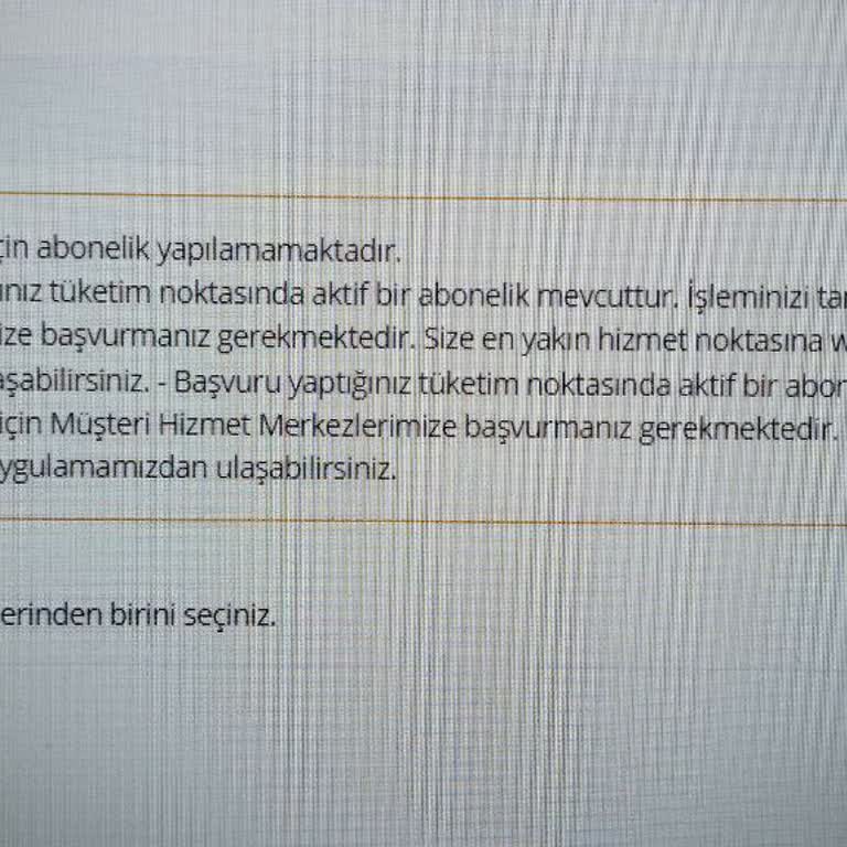 e-Devlet (Turkiye.gov.tr) Ck Boğaziçi İSKİ Su Yeni Abonelik Arızası