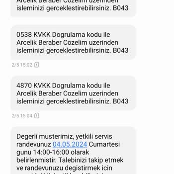 Arçelik Kurutma Makinesi Arıza Giderilmedi