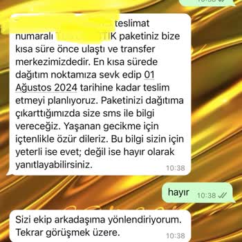 Hepsijet Kargomu Eksik Getirdi Diğer Kısmı İçin Bugün Yarın Oyalıyor