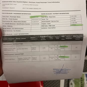 Pegasus Uçak Bileti İadesi