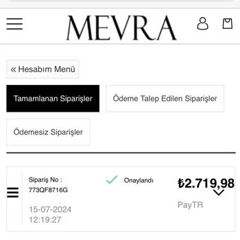 Mevra Ürünlerin İadesini Yapmıyor