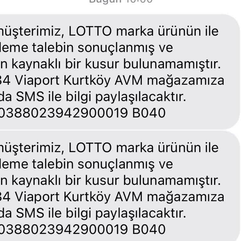 Lotto FLO Mağazasının Her Zaman Ki Gibi Hatalı Ürünün Arkasında Durmaması!