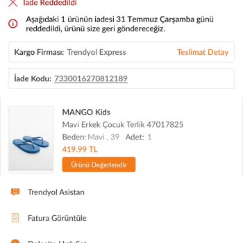 Trendyol İadem Her Seferinde Reddediliyor