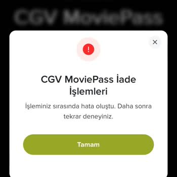 Paribu Cineverse CGV Movie Pas Kullanılmıyor