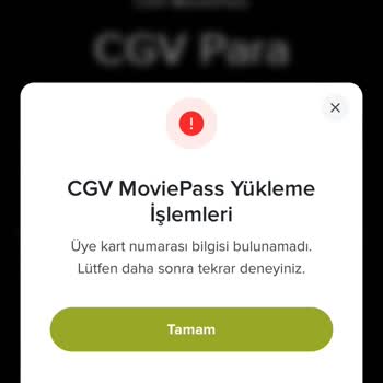 Paribu Cineverse CGV Movie Pas Kullanılmıyor