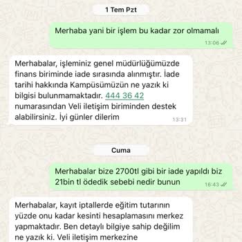 Doğa Koleji İade Edilemeyen Peşinat